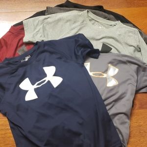 6 Under Armour youth heat gear t-shirts